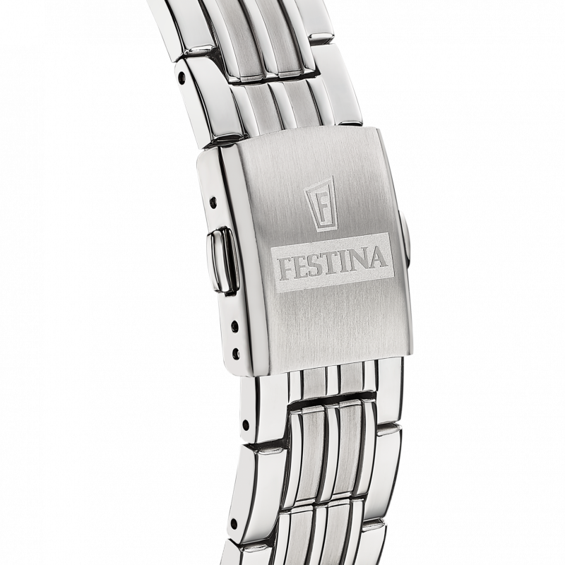 Festina swiss made watch f20005/1 silver steel strap, men's