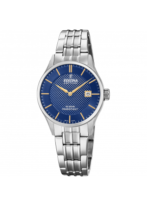 Festina swiss made watch f20006/3 blue steel strap, women