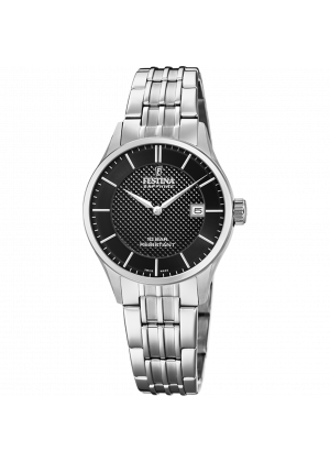 Festina swiss made watch f20006/4 black steel strap, women's