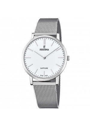 Festina swiss made watch f20014/1 white steel strap, men's