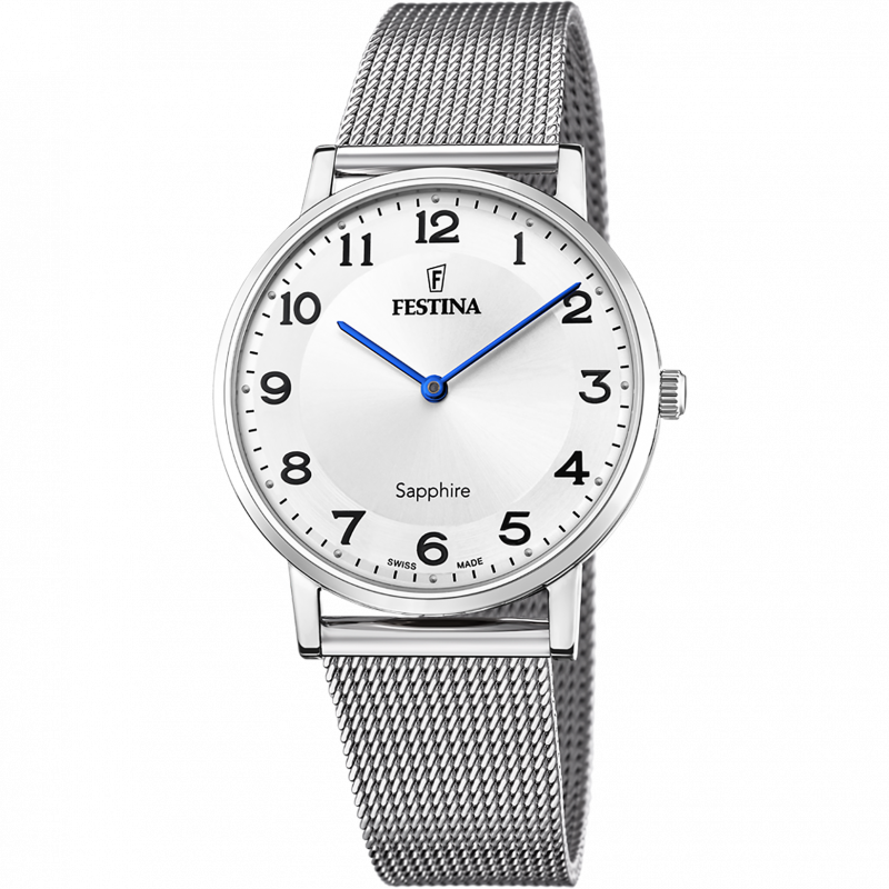 Festina men's white stainless steel watch bracelet f20014/5