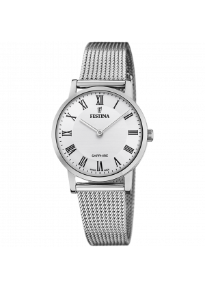 Festina watch f20015/4 white steel strap, women