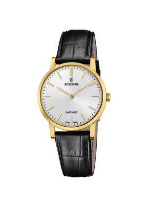 Festina swiss made watch f20017/1 white leather strap, women's