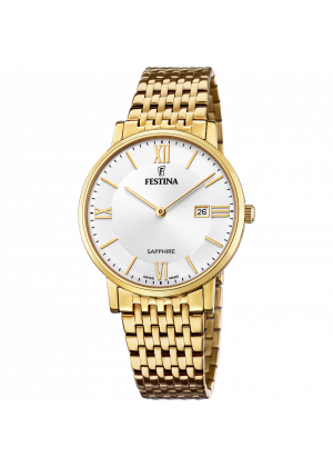 Festina swiss made watch f20020/1 silver steel strap, men's