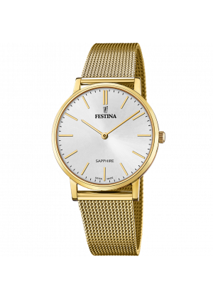 Festina watch f20022/1 white steel strap, men's