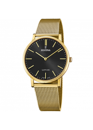 Festina watch f20022/3 black steel strap, men