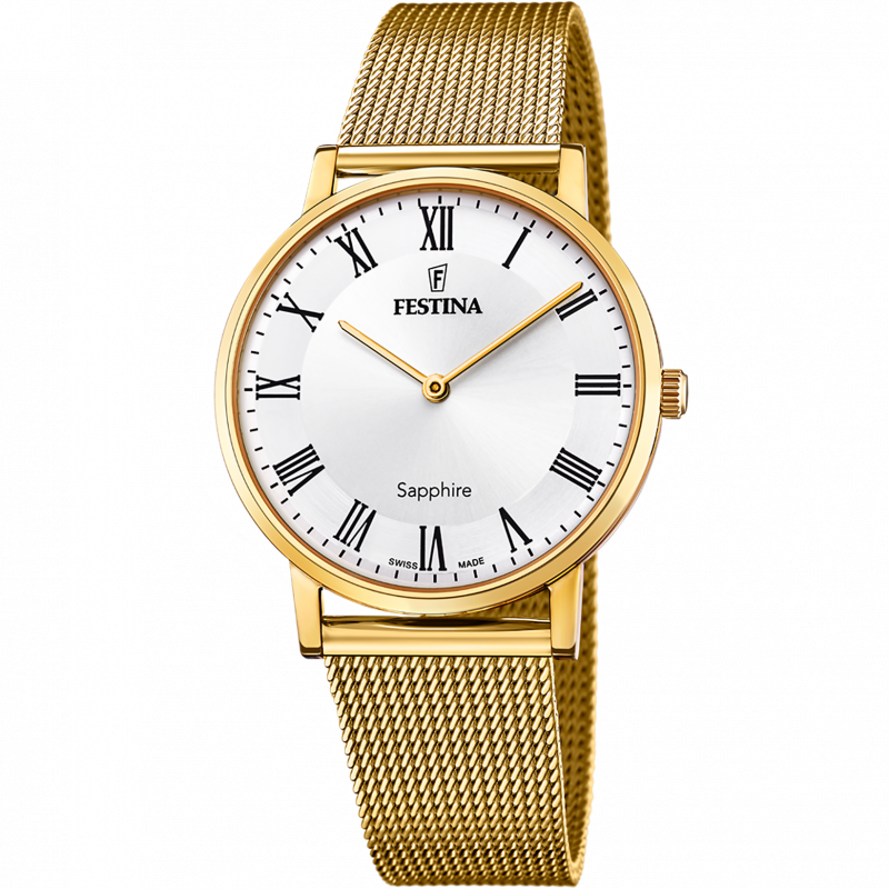 Festina men's white 316l stainless steel watch bracelet f20022/4