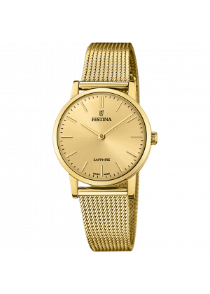 Festina watch f20023/2 champagne steel strap, women's