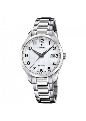 Festina swiss men's white swiss made stainless steel watch bracelet f20026/1