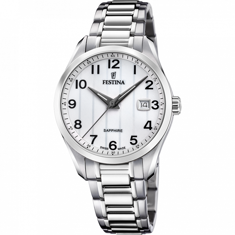 Festina swiss men's white swiss made stainless steel watch bracelet f20026/1