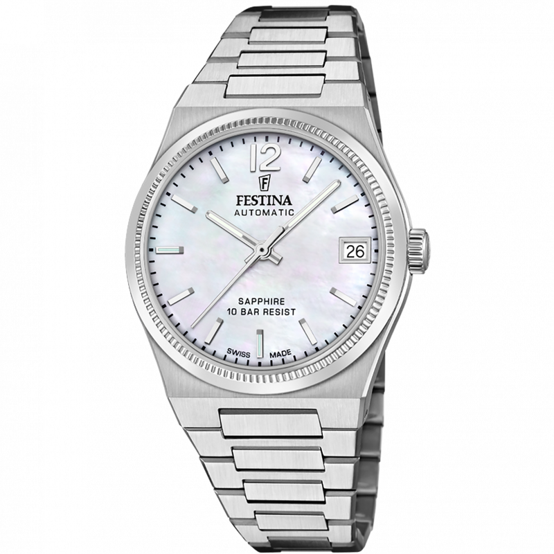 Festina women's watch swiss made rivé f20029/1 cream