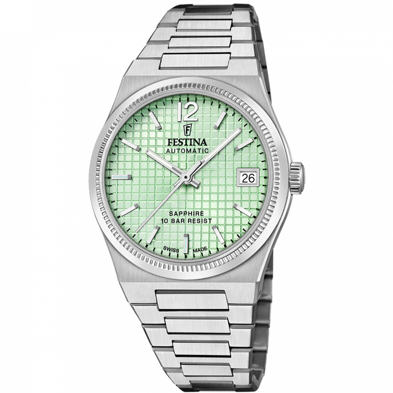 Festina women's watch swiss made rivé f20029/3 green