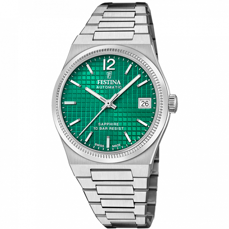 Festina women's watch swiss made rivé f20029/5 green