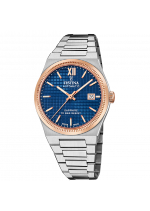 Festina swiss made men's watch rivé f20030/2 blue