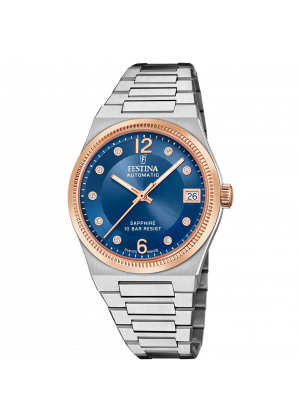 Festina women's watch swiss made rivé f20031/2 blue