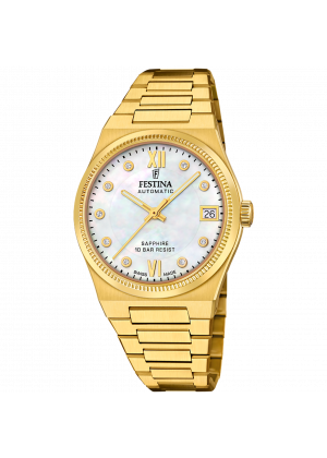 Festina women's watch swiss made rivé f20033/1 cream