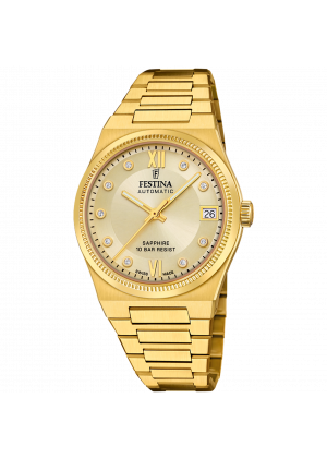 Festina women's watch swiss made rivé f20033/2 champagne