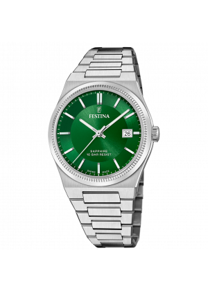 Festina men's watch swiss made rivé f20034/3 green