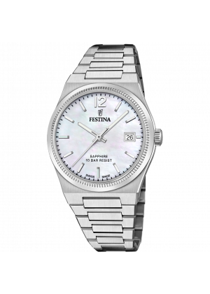 Festina women's watch swiss made rivé f20035/1 beige