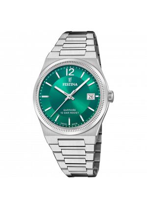 Festina women's watch swiss made rivé f20035/5 green