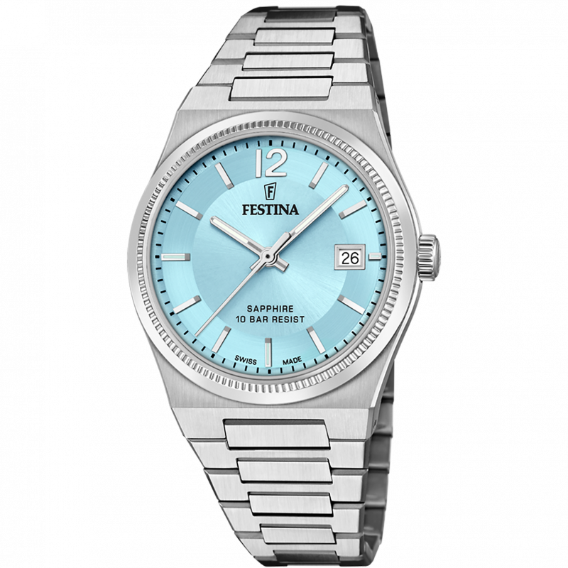 Festina women's watch swiss made rivé f20035/7 blue