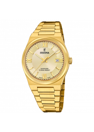 Festina swiss made men's watch rivé f20038/2 beige