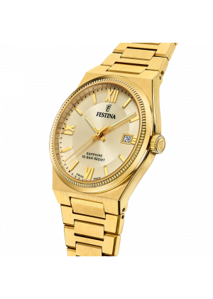 Festina swiss made men's watch rivé f20038/2 beige