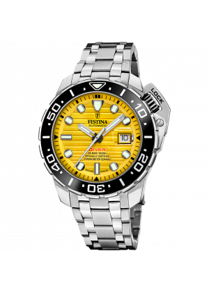 Festina swiss men's yellow watch f20043/1