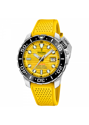 Festina swiss men's yellow watch f20043/1