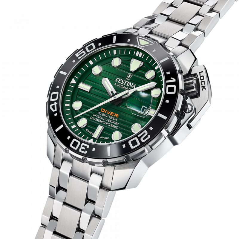 Festina swiss men's green watch f20043/4