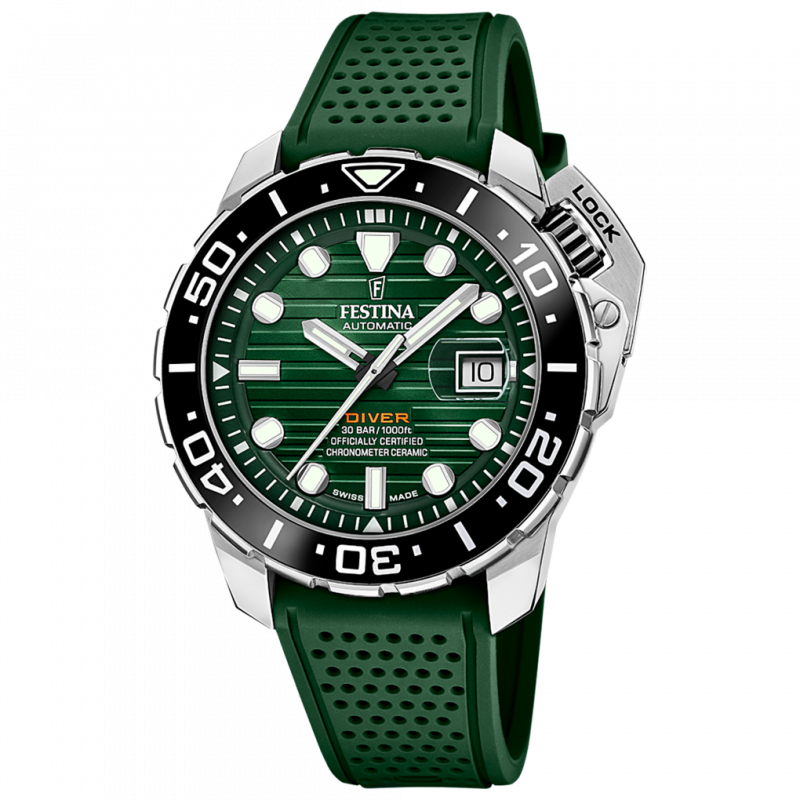 Festina swiss men's green watch f20043/4