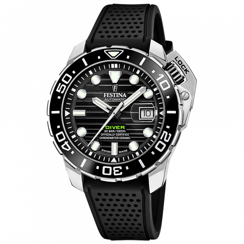 Festina swiss men's black watch f20043/6