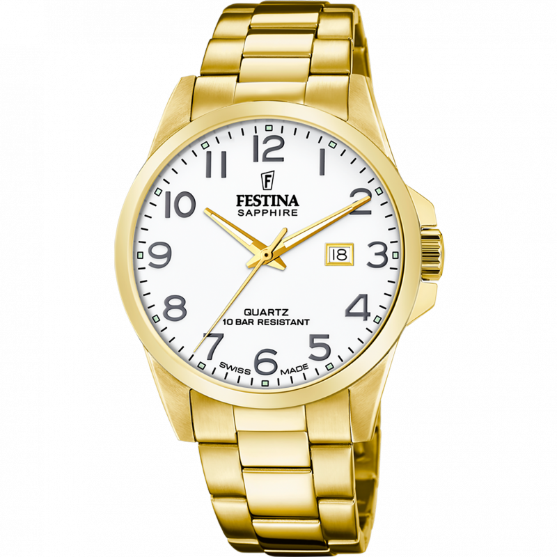 Festina swiss men's white watch f20044/1