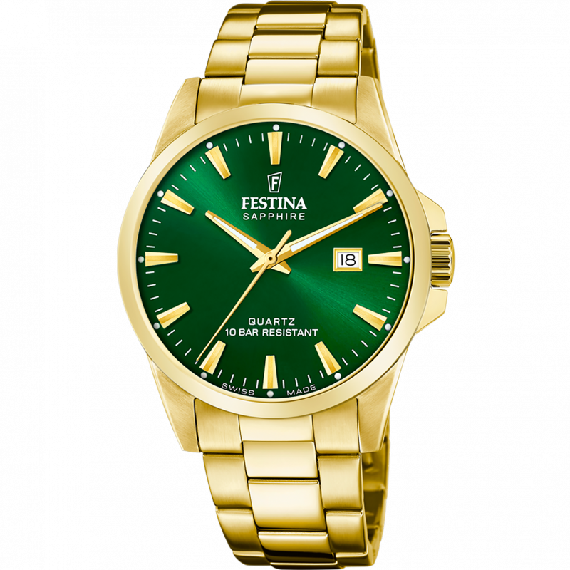 Festina swiss men's green watch f20044/5