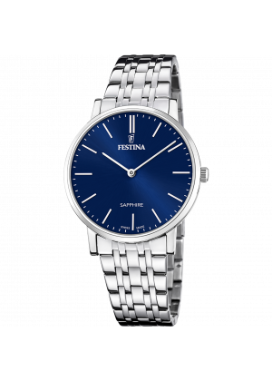 Festina swiss made men's blue stainless steel watch bracelet f20045/3