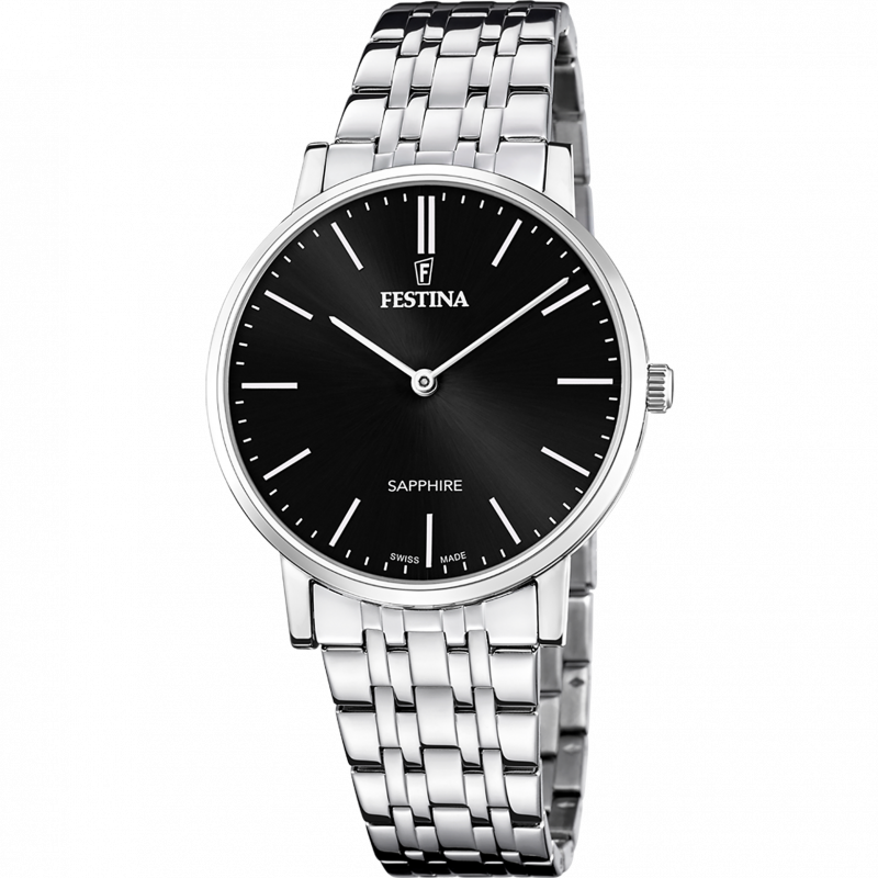 Festina swiss made men's black stainless steel watch bracelet f20045/4