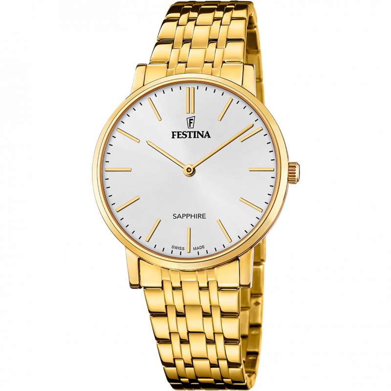 Festina swiss made men's white stainless steel watch bracelet f20046/2