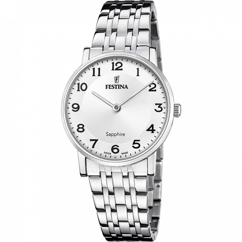 Festina swiss made women's white stainless steel watch bracelet f20047/1