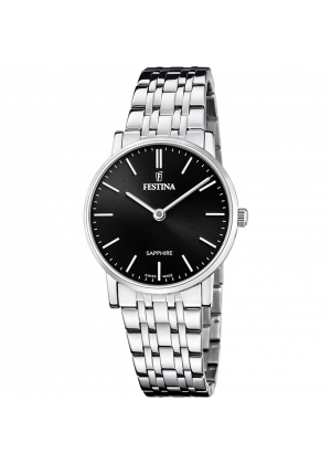 Festina swiss made women's black stainless steel watch bracelet f20047/4