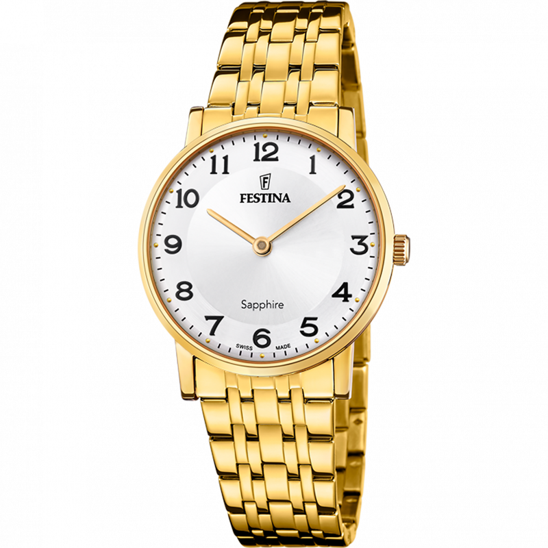 Festina swiss women's white watch f20048/1