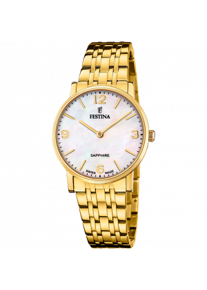 Festina swiss made women's beige stainless steel watch bracelet f20048/2