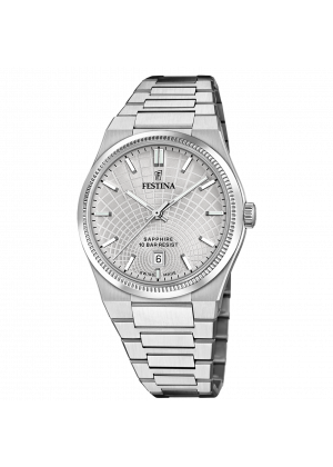 Festina swiss made men's watch rivé f20051/2 silver