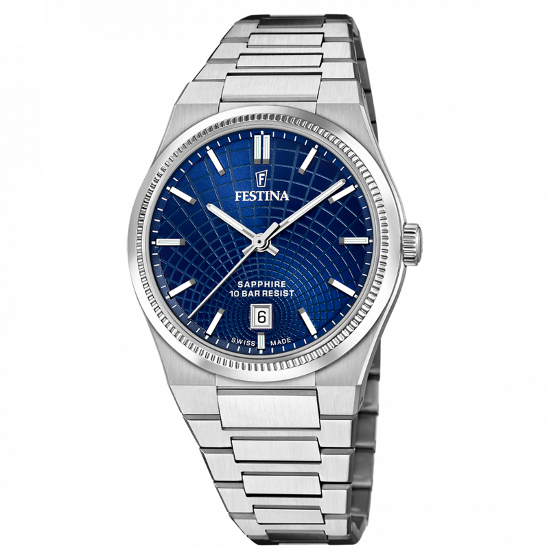 Festina swiss made men's watch rivé f20051/4 blue