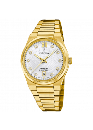 Festina women's watch swiss made rivé f20058/1 silver