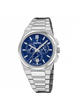 Festina swiss made men's watch rivé f20059/2 blue