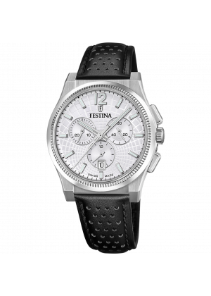 Festina swiss made men's watch rivé f20060/1 silver