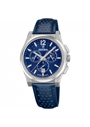 Festina swiss made men's watch rivé f20060/2 blue