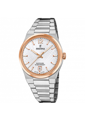 Festina women's watch swiss made rivé f20066/2 silver