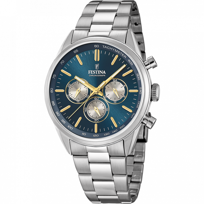 Festina watch f16820/c blue steel strap, men