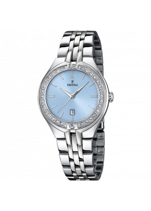 Festina women's blue mademoiselle stainless steel watch bracelet f16867/4